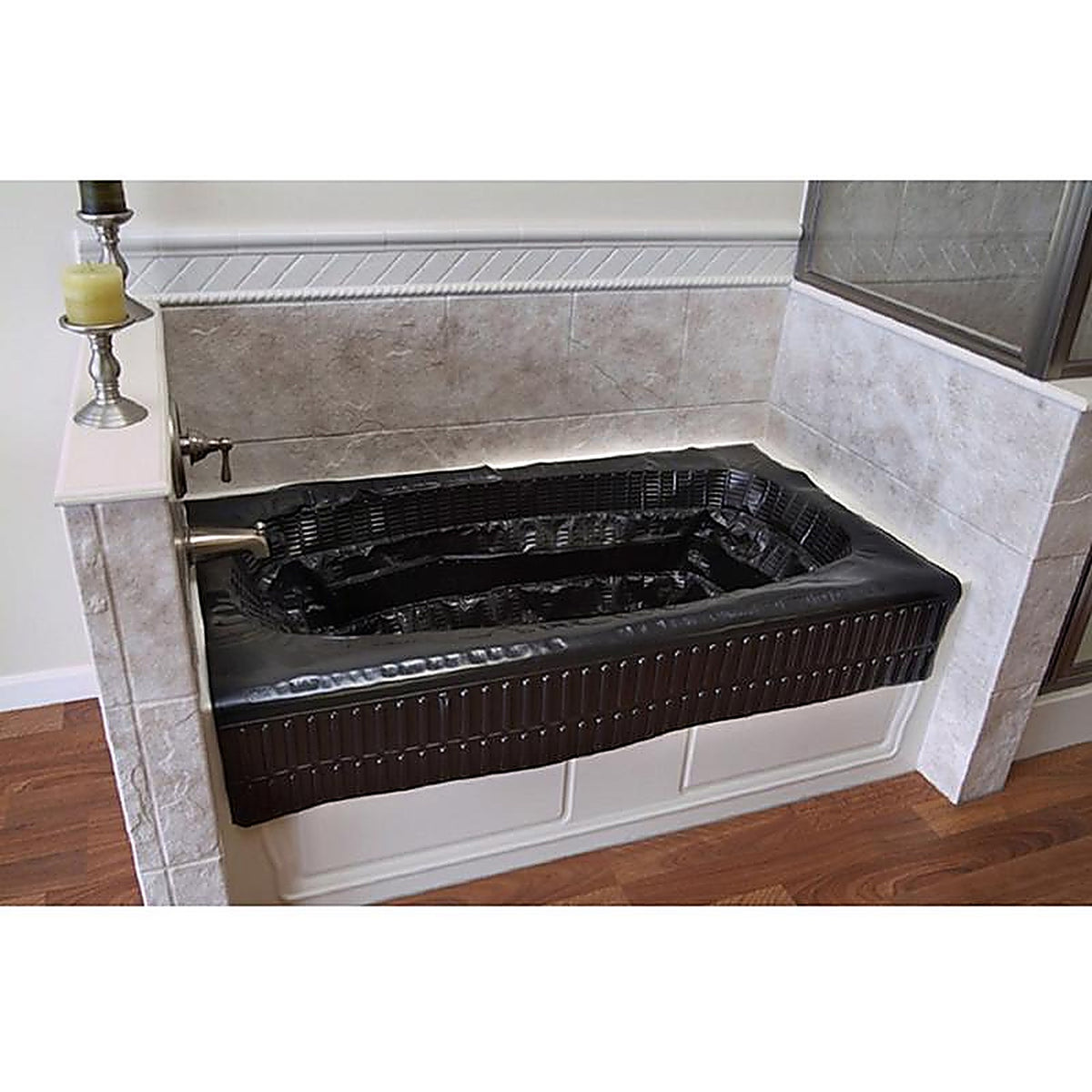 Oatey 34126 2 H x 15 W x 15 L Black Adjustable Bathtub Protector