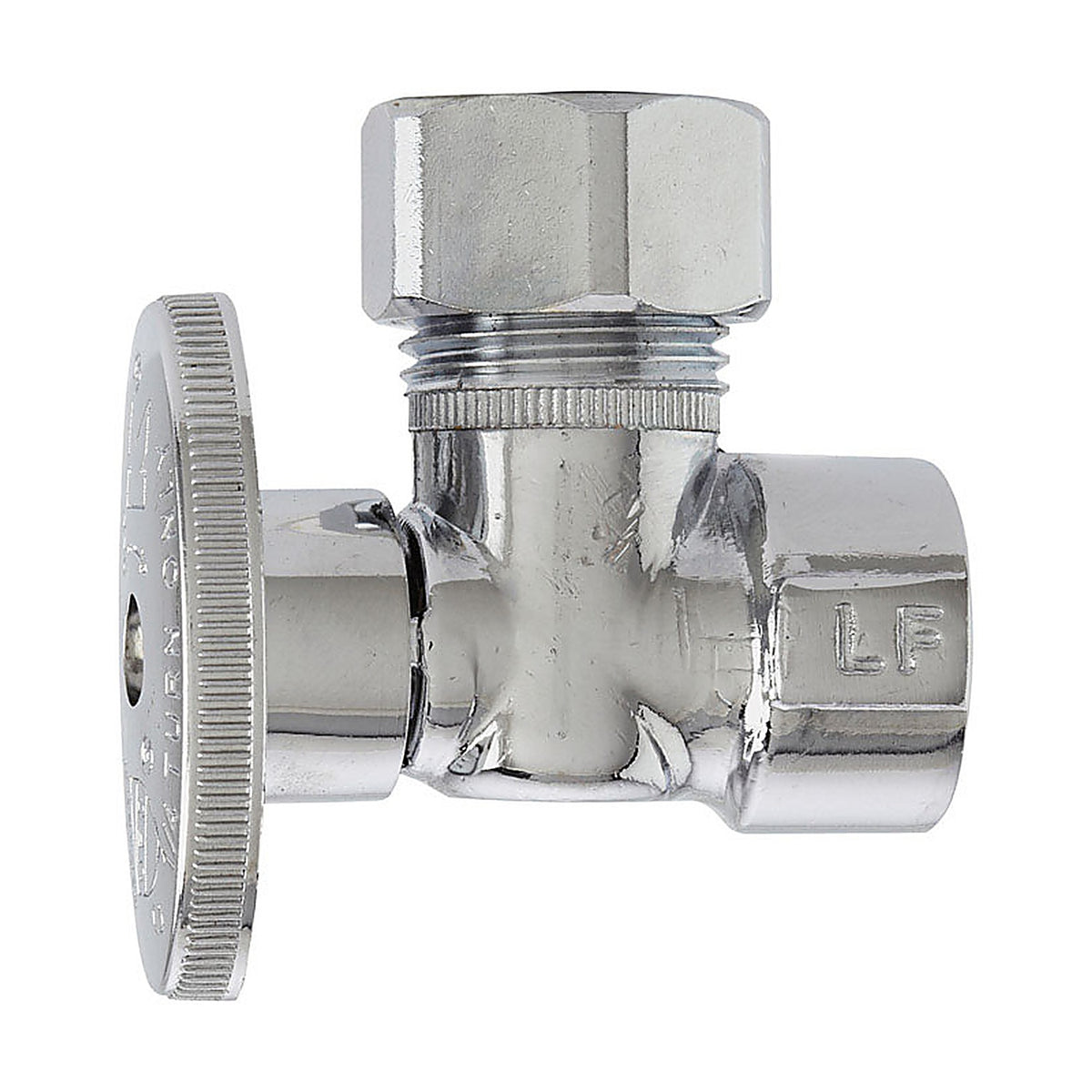 Plumb Pak PP51-1PCLF 1/2 in. FIP x 1/2 in. Compression Brass Angle Valve