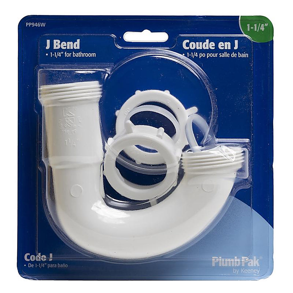Plumb Pak PP946W 1-1/4 in. Dia. Plastic J-Bend