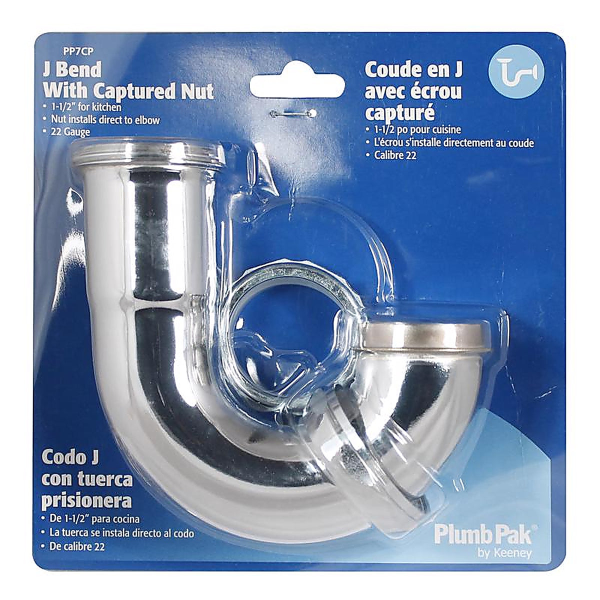 Plumb Pak PP7CP 1-1/2 in. Dia. Brass J-Bend
