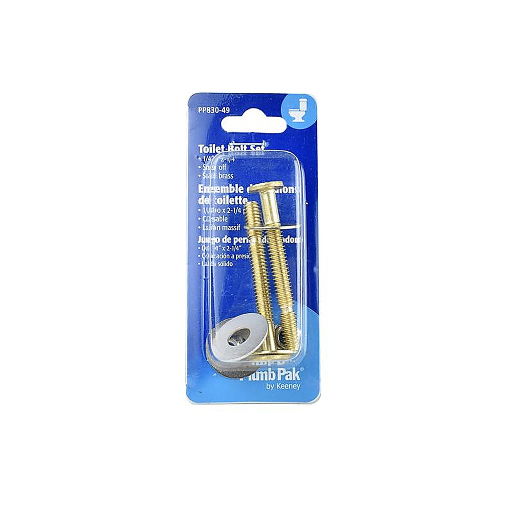 Plumb Pak PP830-49 Toilet Bolt Set Brass