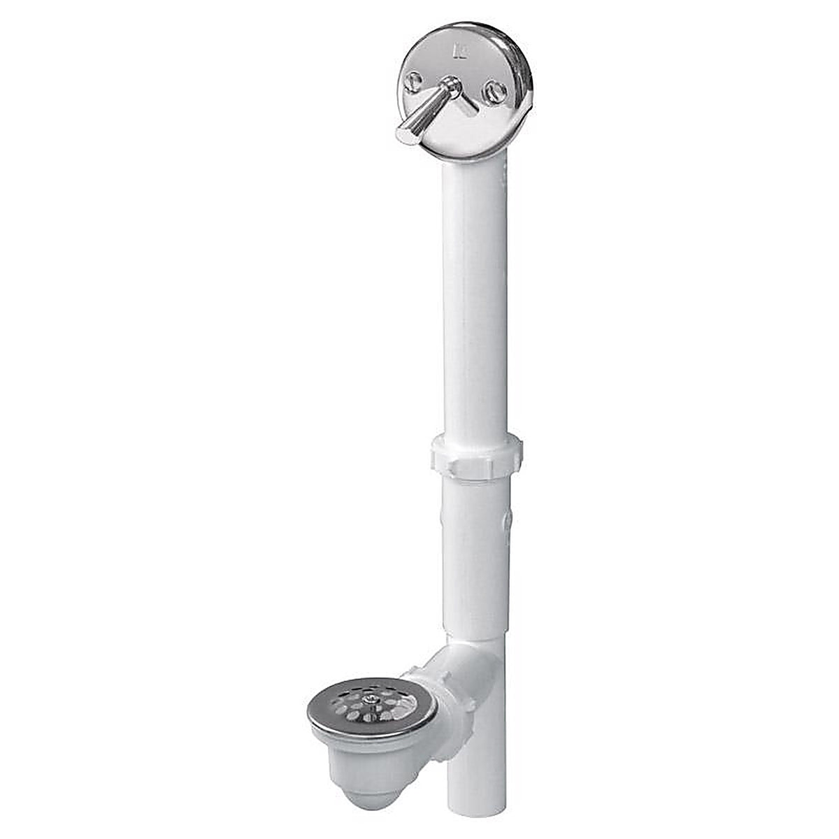 Plumb Pak PP64W 1-1/2 in. Dia. Polished Chrome Plastic Triplever Bath Drain
