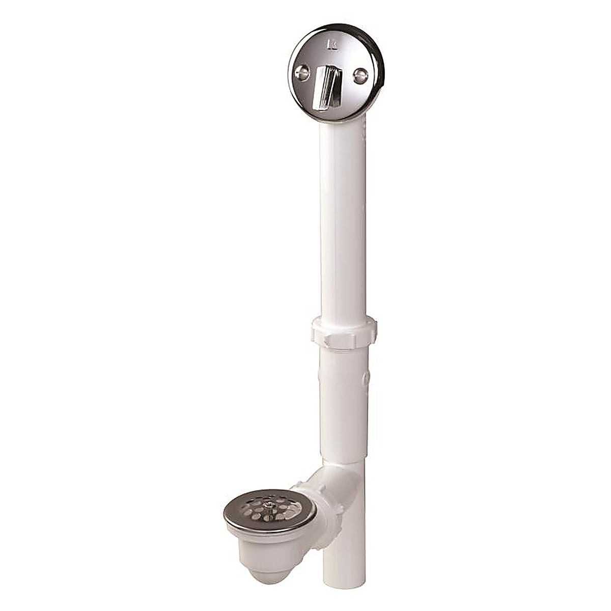 Plumb Pak PP64W 1-1/2 in. Dia. Polished Chrome Plastic Triplever Bath Drain