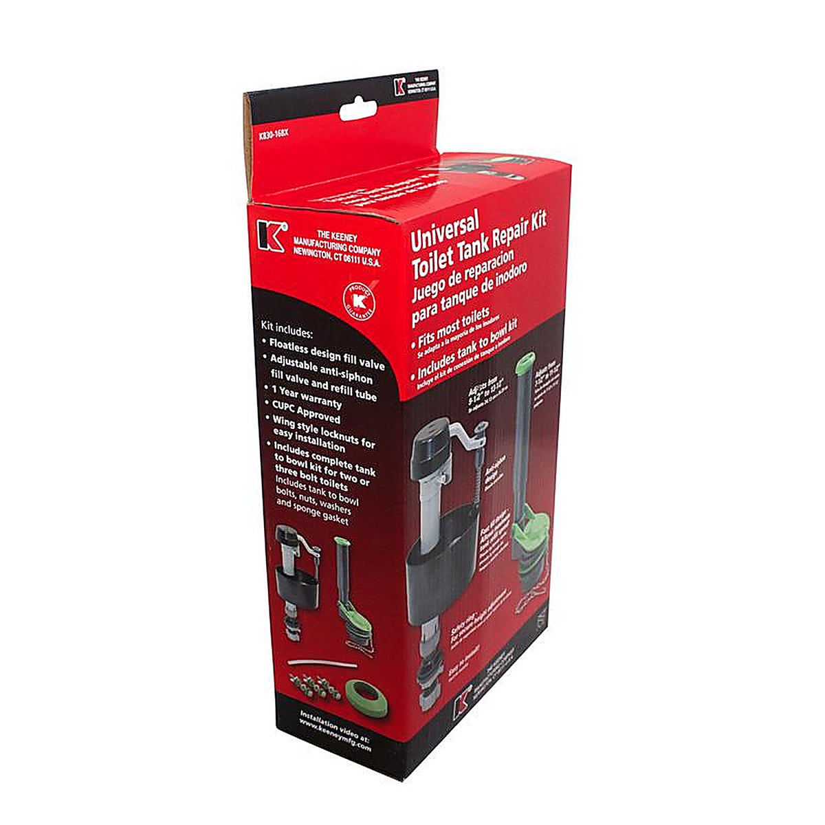 Keeney K830-16BX Tank Repair Kit Gray/Green Plastic For Universal