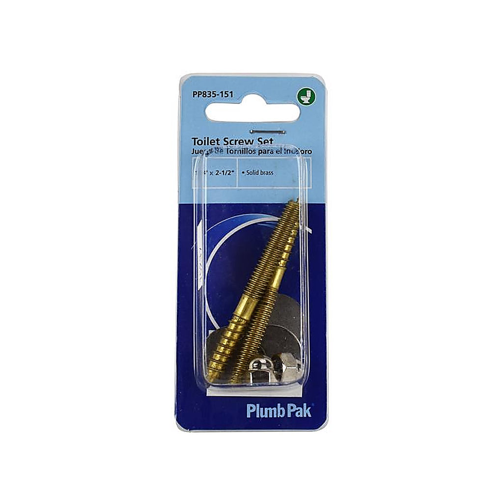 Plumb Pak PP835-151 Toilet Screw Set Brass