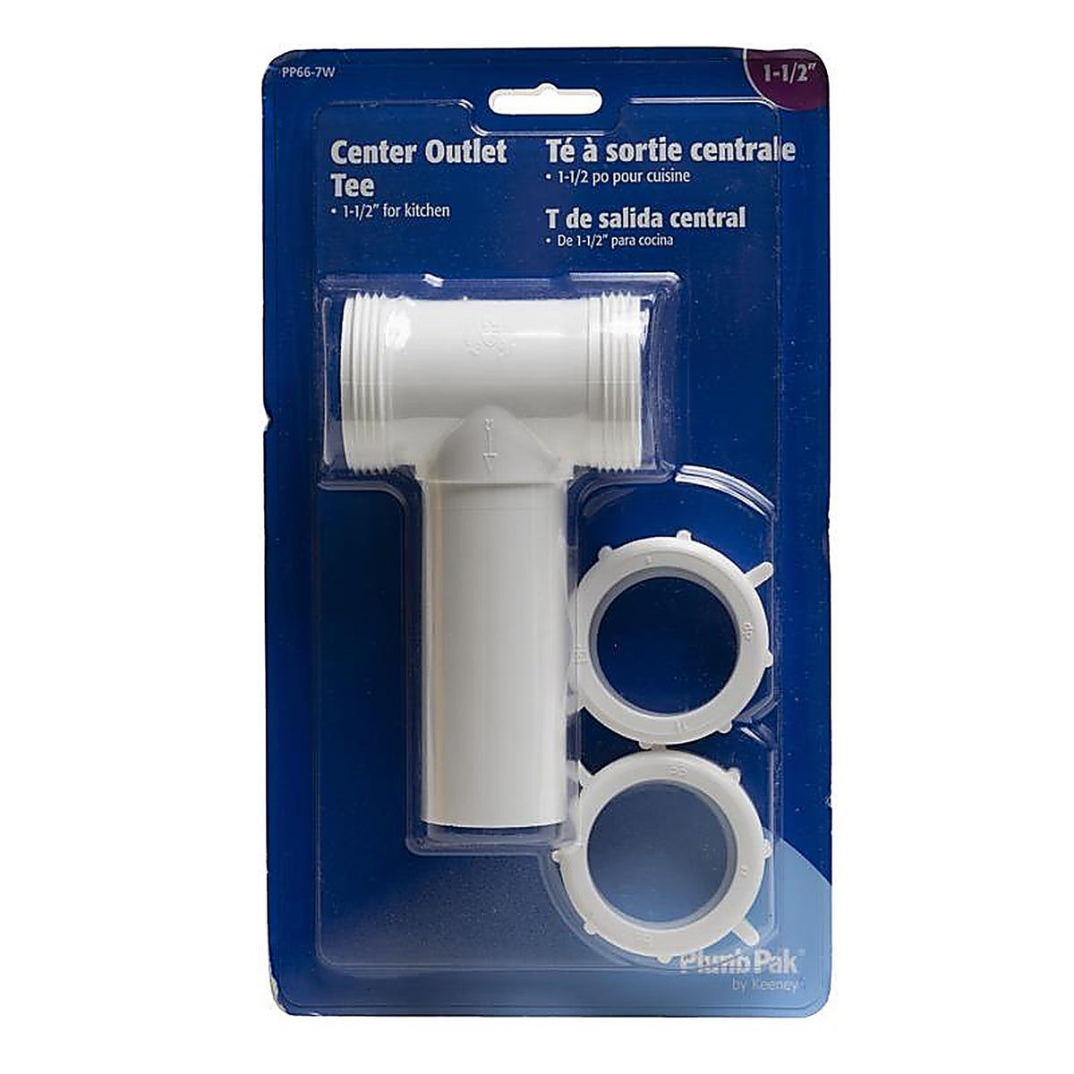 Plumb Pak PP66-7W 1-1/2 in. Dia. Plastic Tee and Tailpiece