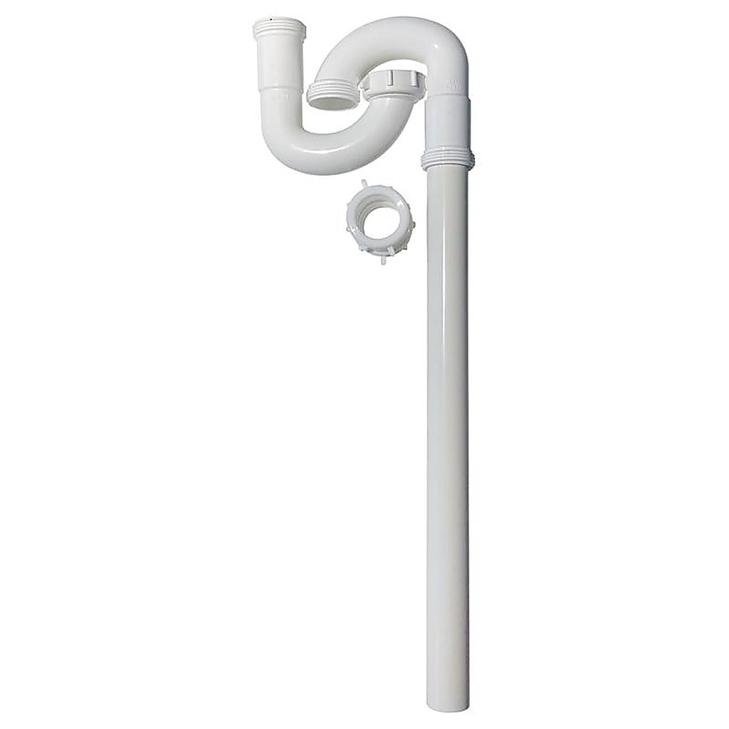 Plumb Pak PP943W 1-1/4 in. Dia. x 20.5 in. L Plastic S-Trap