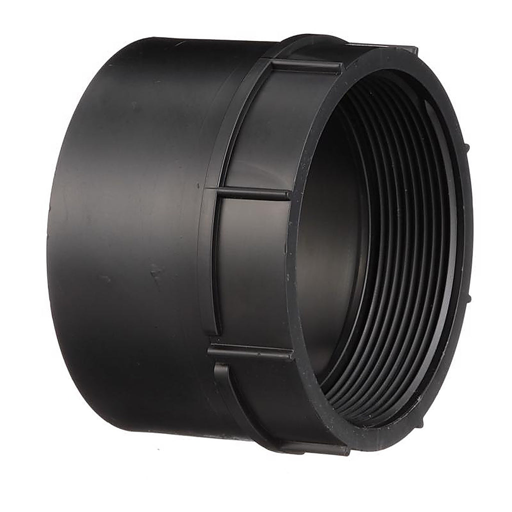 Charlotte Pipe ABS001011200 4 in. Hub x 4 in. Dia. FPT ABS Adapter