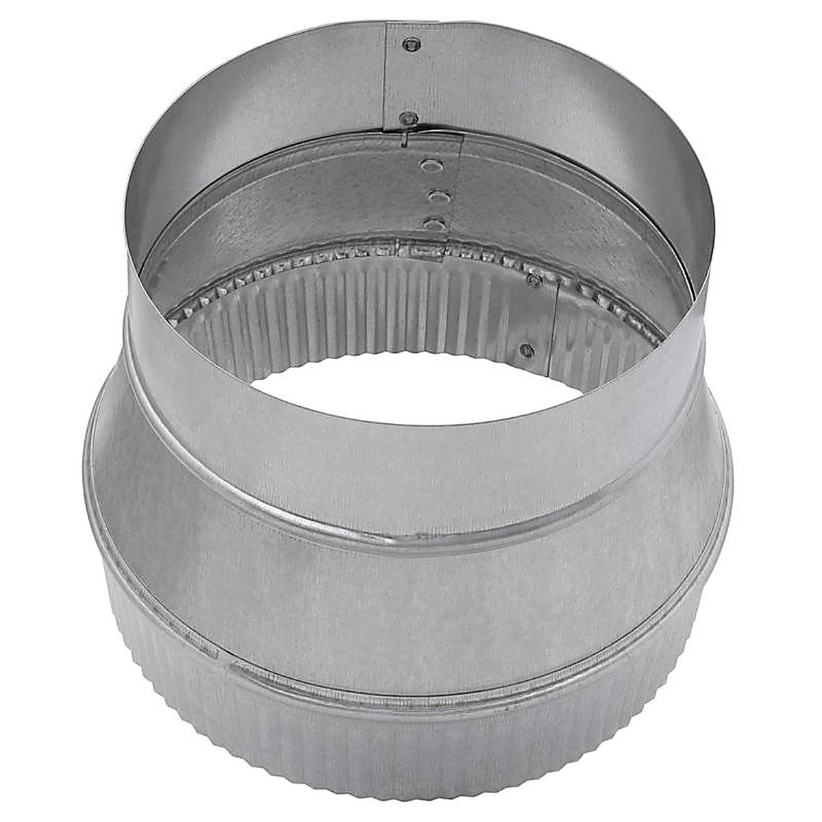 Imperial GV1361 7 in. Dia. x 8 in. Dia. Galvanized Steel Stove Pipe Increaser