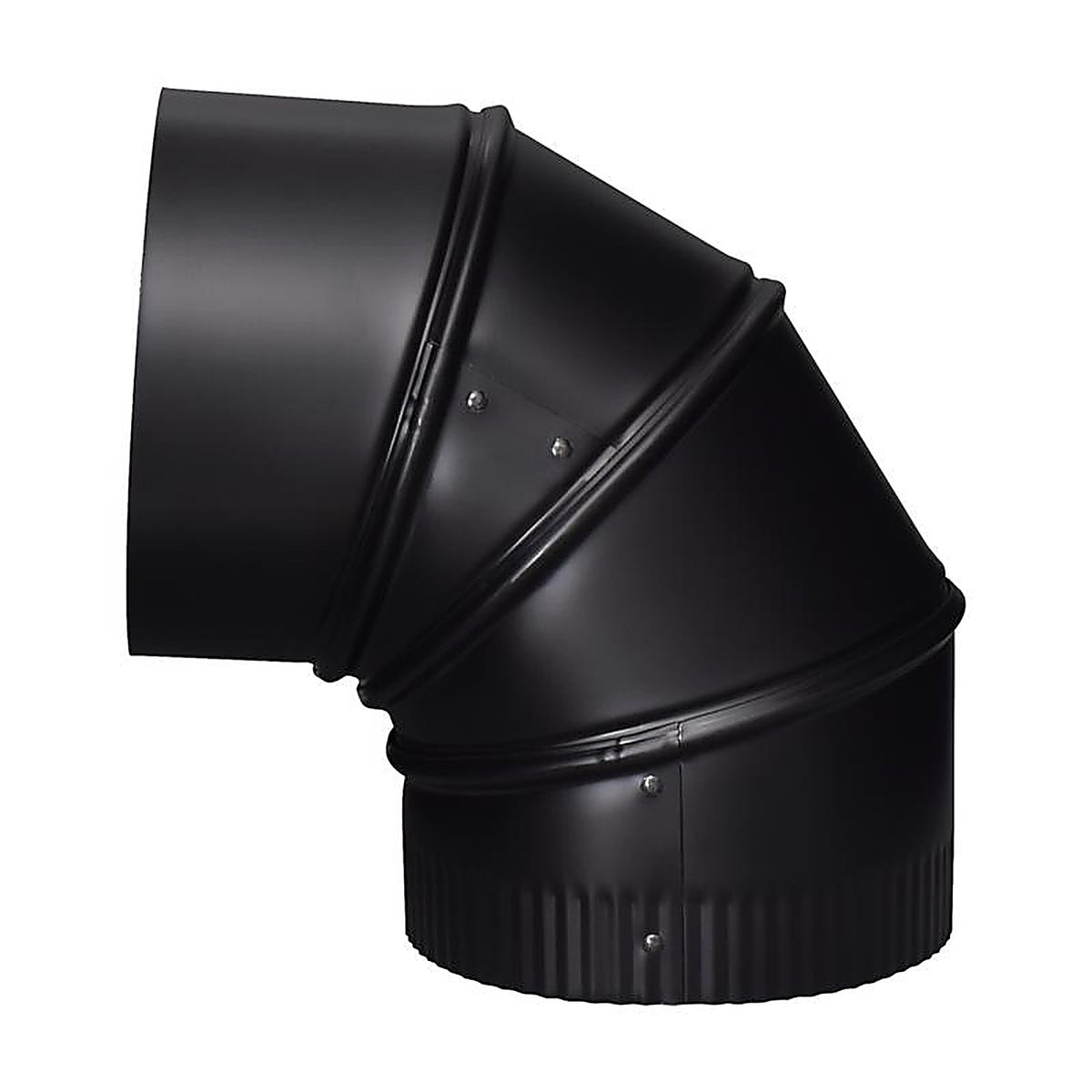 Imperial BM0015 7 in. Dia. x 7 in. Dia. Adjustable 90 deg. Galvanized Steel Stove Pipe Elbow