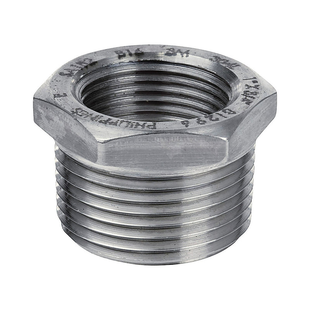 Smith-Cooper 4638101020 1/2 in. MPT x 1/4 in. Dia. FPT Stainless Steel Hex Bushing