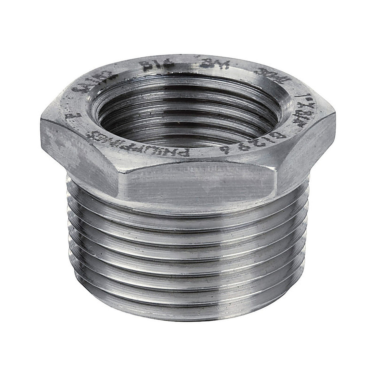 Smith-Cooper 4638101040 3/4 in. MPT x 1/4 in. Dia. FPT Stainless Steel Hex Bushing