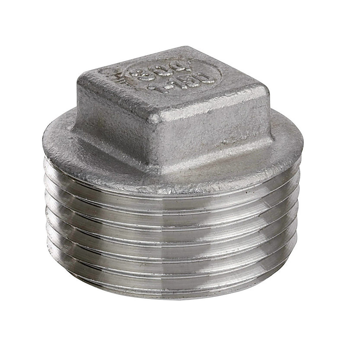 Smith-Cooper 4638102280 2 in. MIP x 2 in. Dia. MPT Stainless Steel Square Head Plug