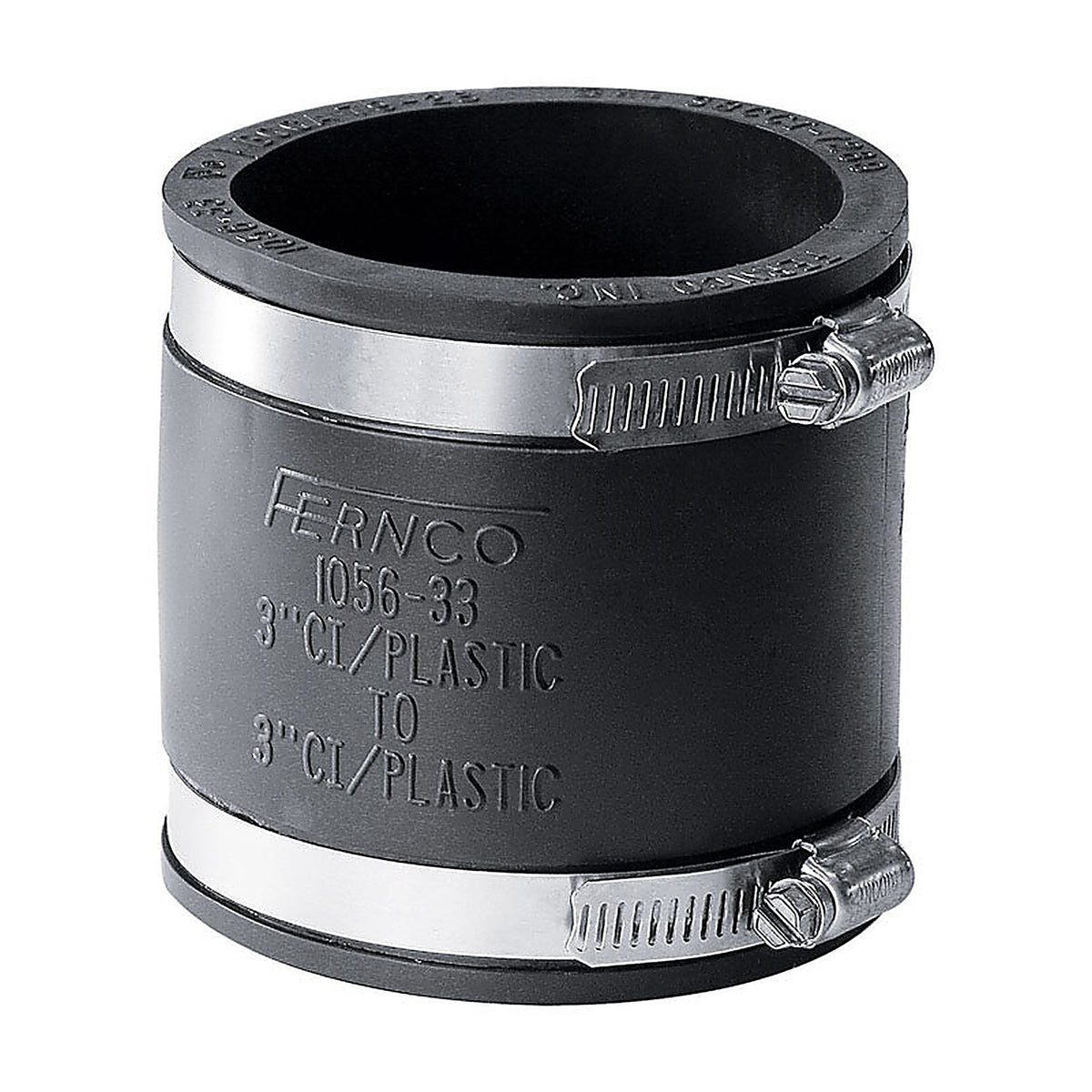 Fernco P1056-33 Schedule 40 3 in. Hub x 3 in. Dia. Hub PVC Flexible Coupling