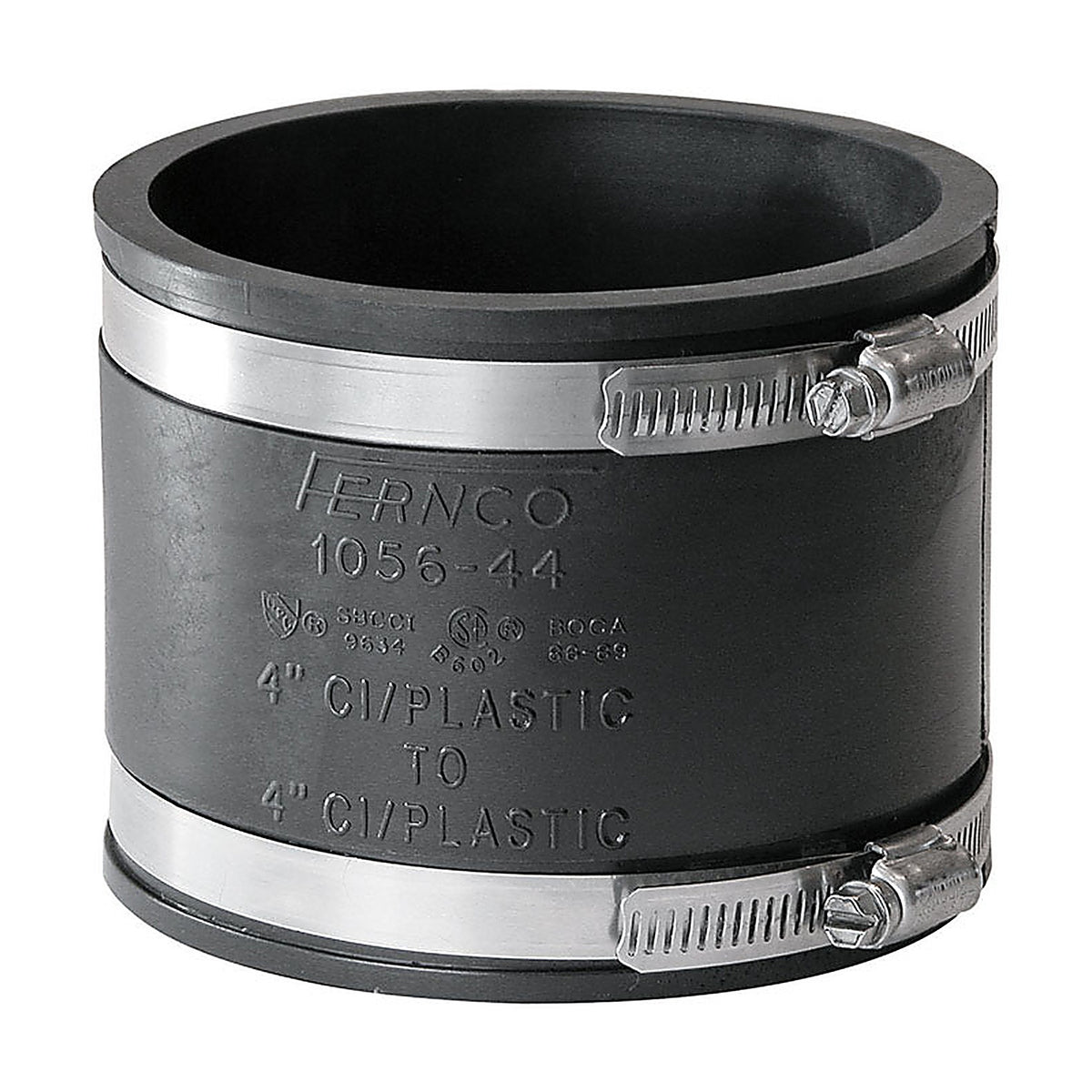 Fernco P1056-44 Schedule 40 4 in. Hub x 4 in. Dia. Hub PVC Flexible Coupling