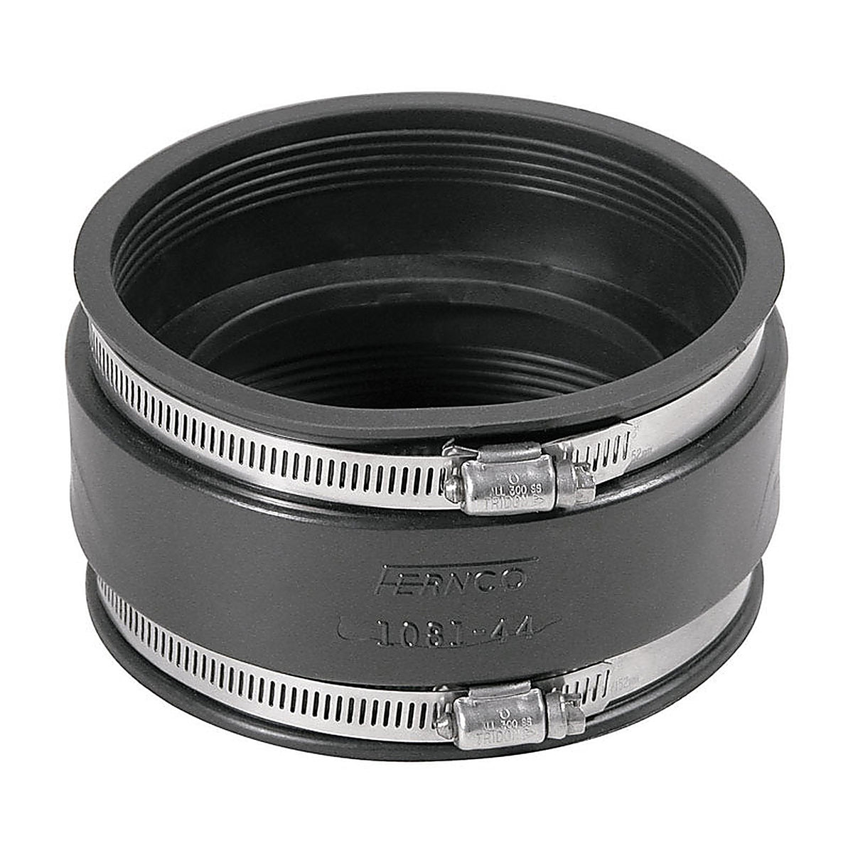 Fernco P1081-44 Schedule 40 4 in. Hub x 4 in. Dia. PVC Flexible Coupling
