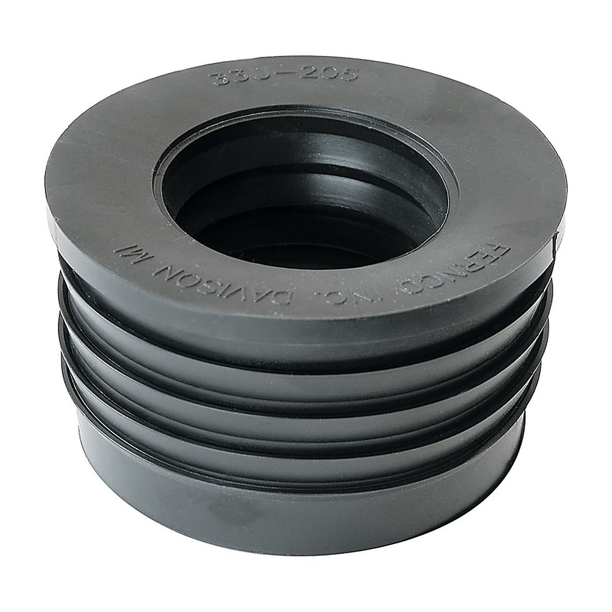 Fernco P33U-205 Schedule 40 3 in. Compression x 2 in. Dia. Compression PVC Donut Fitting