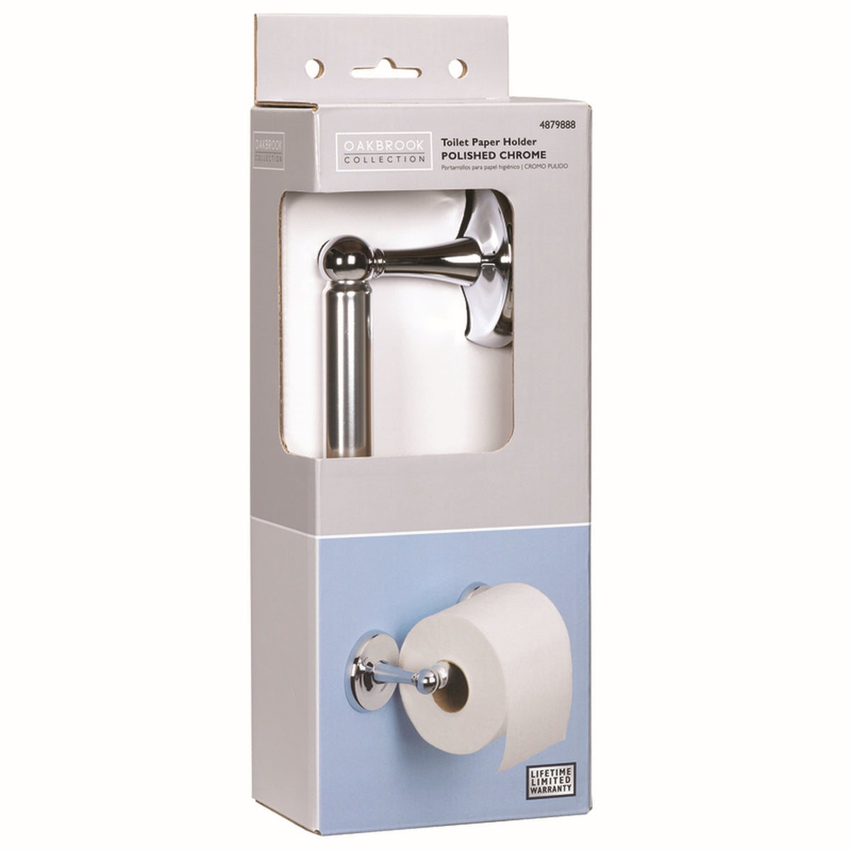 OakBrook 355-0401 Polished Chrome Toilet Paper Holder