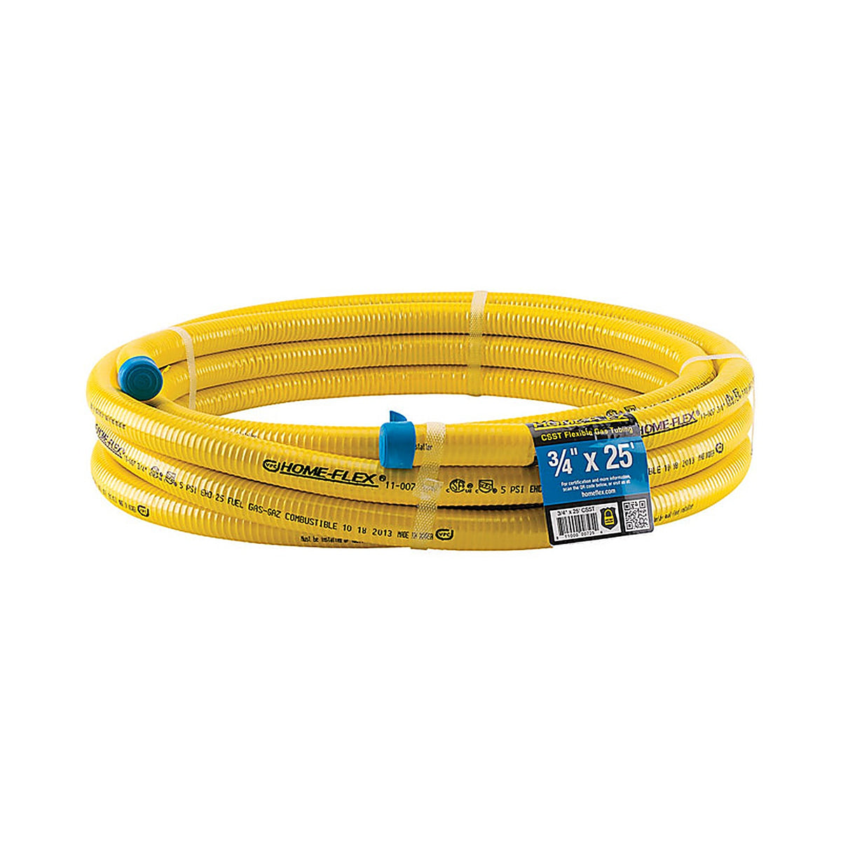 Home-Flex 11-00725 3/4 in. x 25 ft. L x 3/4 in. Dia. CSST Gas Tubing Stainless Steel