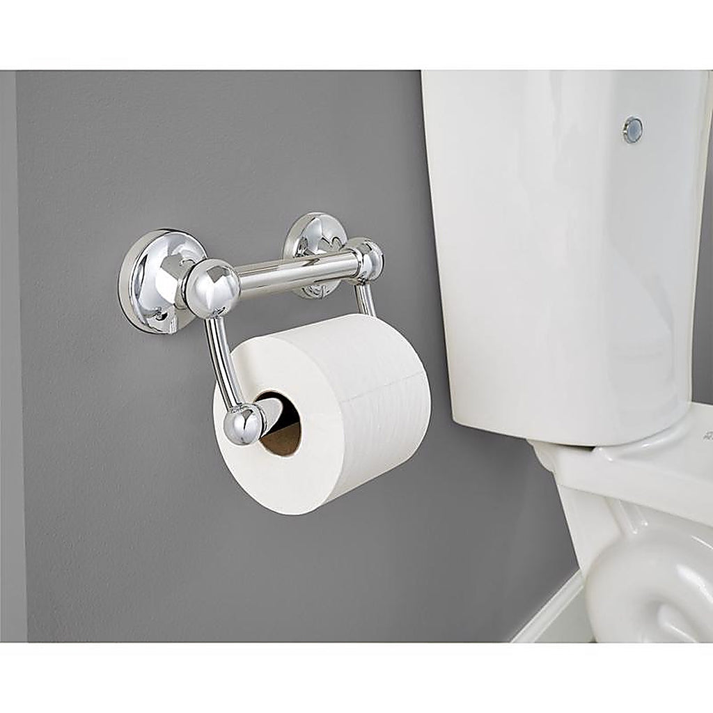 Delta DF704PC 5 in. L Polished Chrome Stainless Steel Toilet Paper Holder with Assist Bar