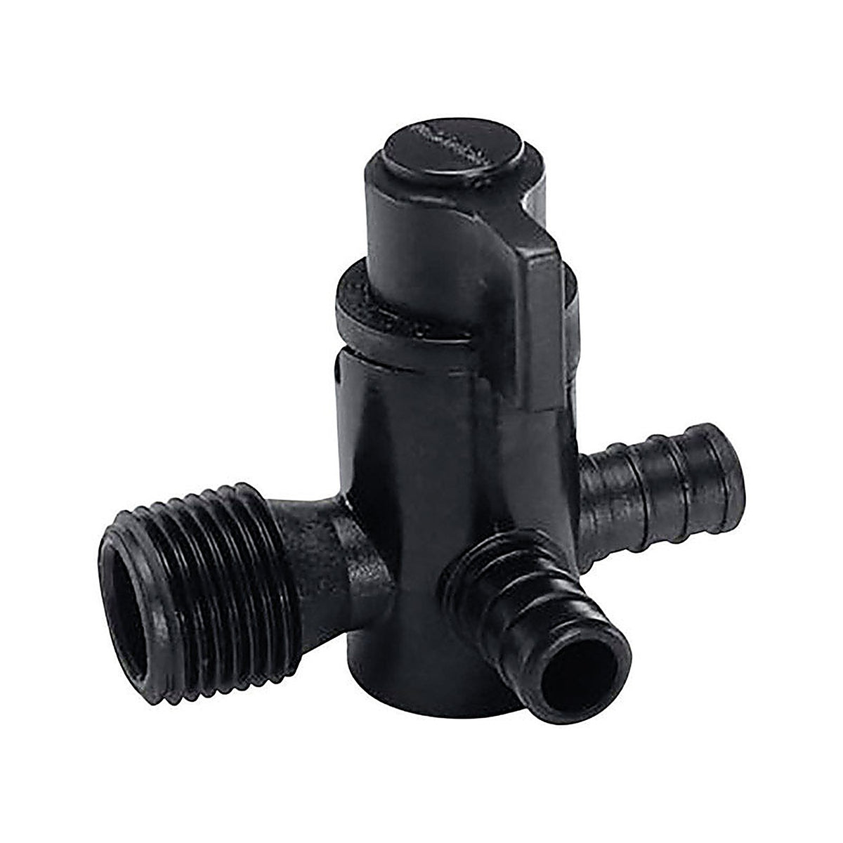 Flair-It 31912 Ecopoly 1/2 in. Crimp x 1/2 in. MPT Plastic 3-Way Valve