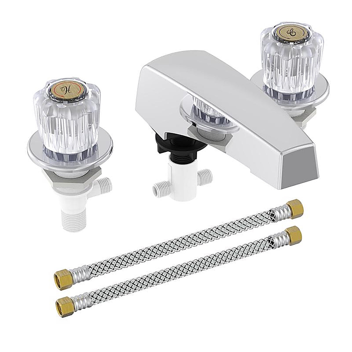 Home Plus 356401 Classic 2-Handle Chrome Tub Faucet