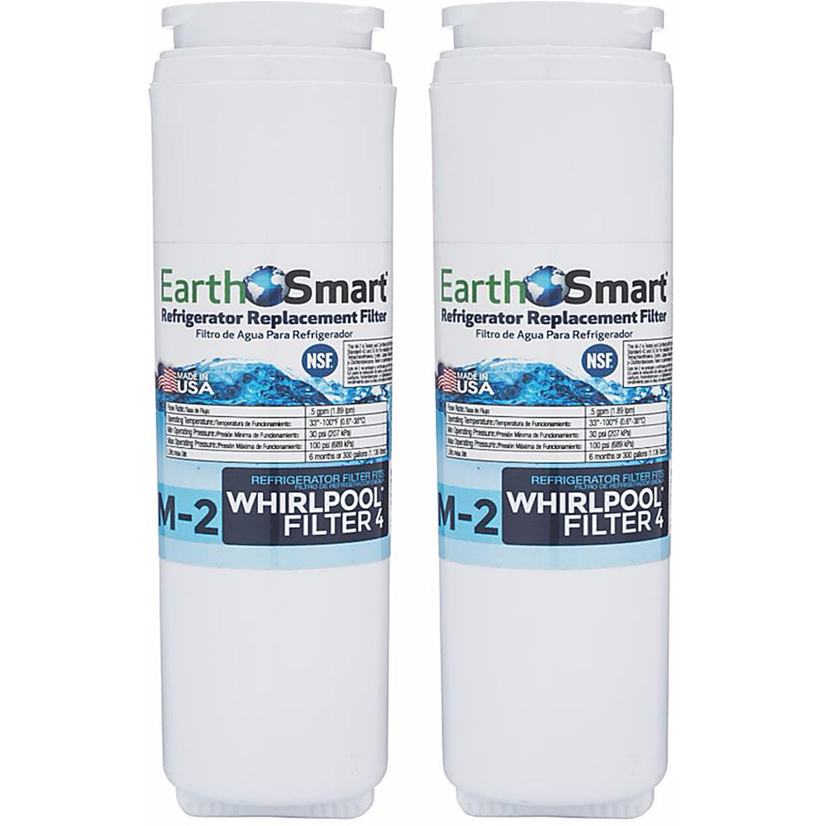 Earth Smart 102634 M-2 Refrigerator Replacement Filter For Whirlpool Filter 4
