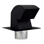 Imperial VT0640 R2 9 in. L x 4 in. Dia. Black/Silver Aluminum Roof Cap with Collar