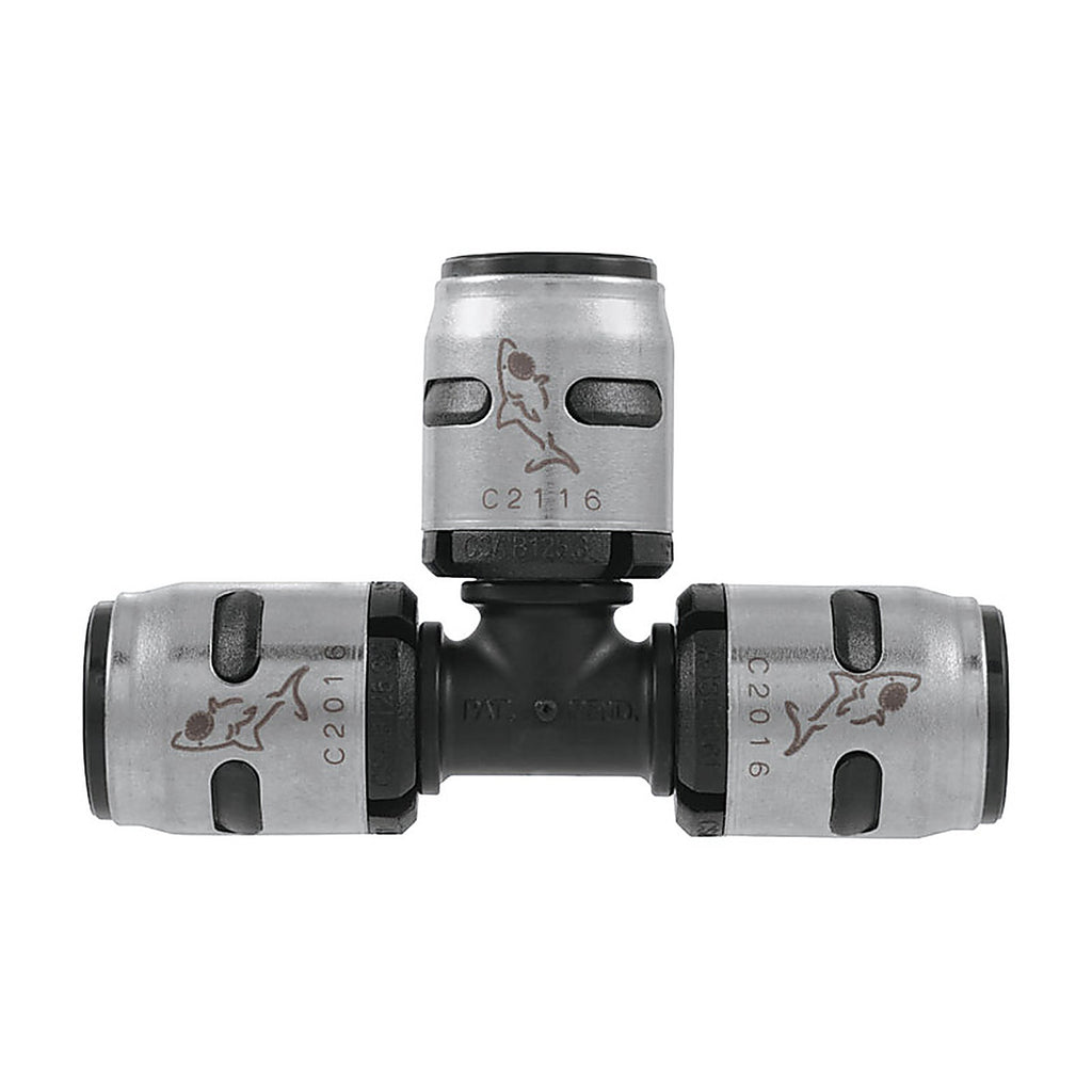 Sharkbite K362A6 EvoPEX 1/2 in. Push x 1/2 in. Dia. Push Plastic Tee