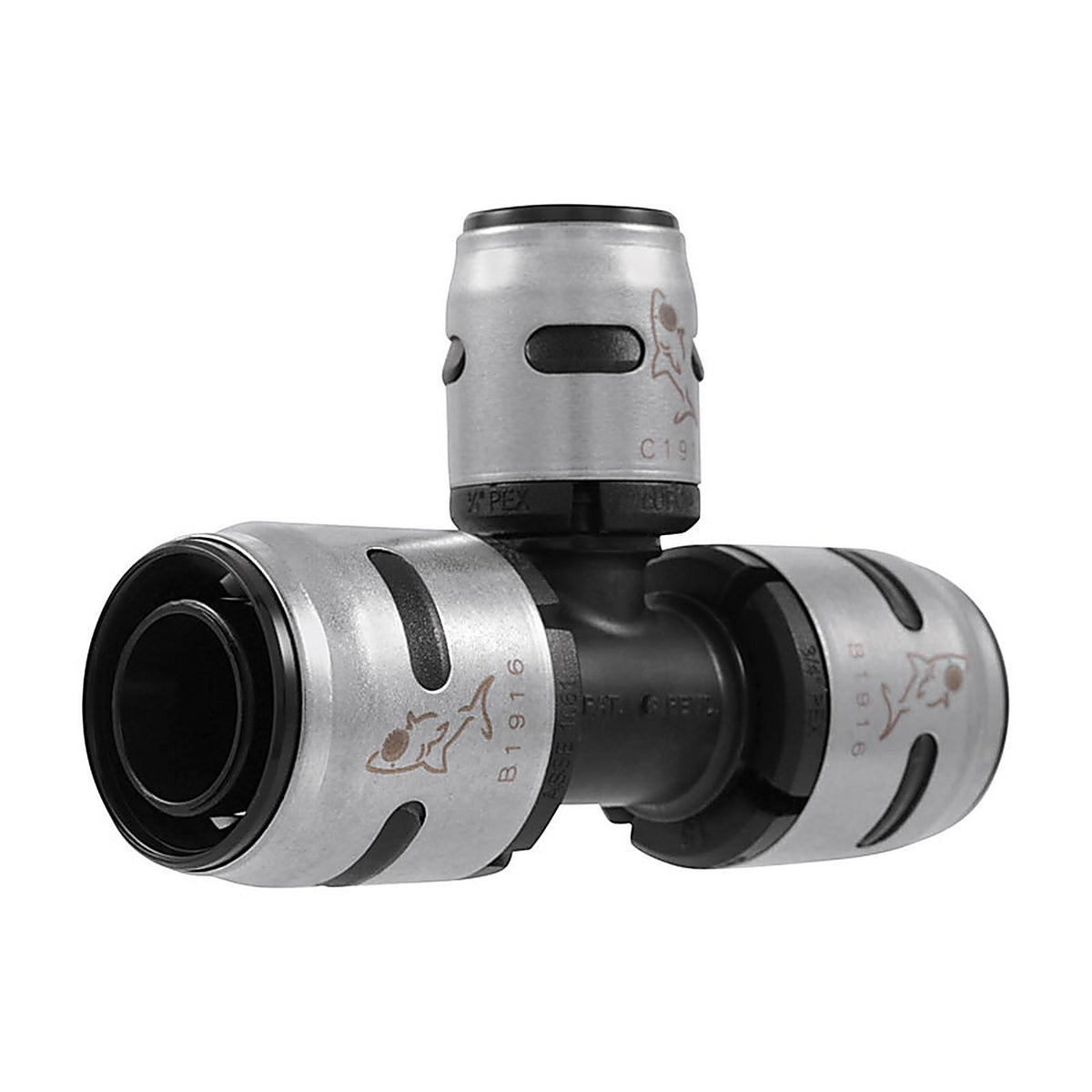 SharkBite K454A EvoPEX 3/4 in. Push x 1/2 in. Dia. Push Plastic Tee