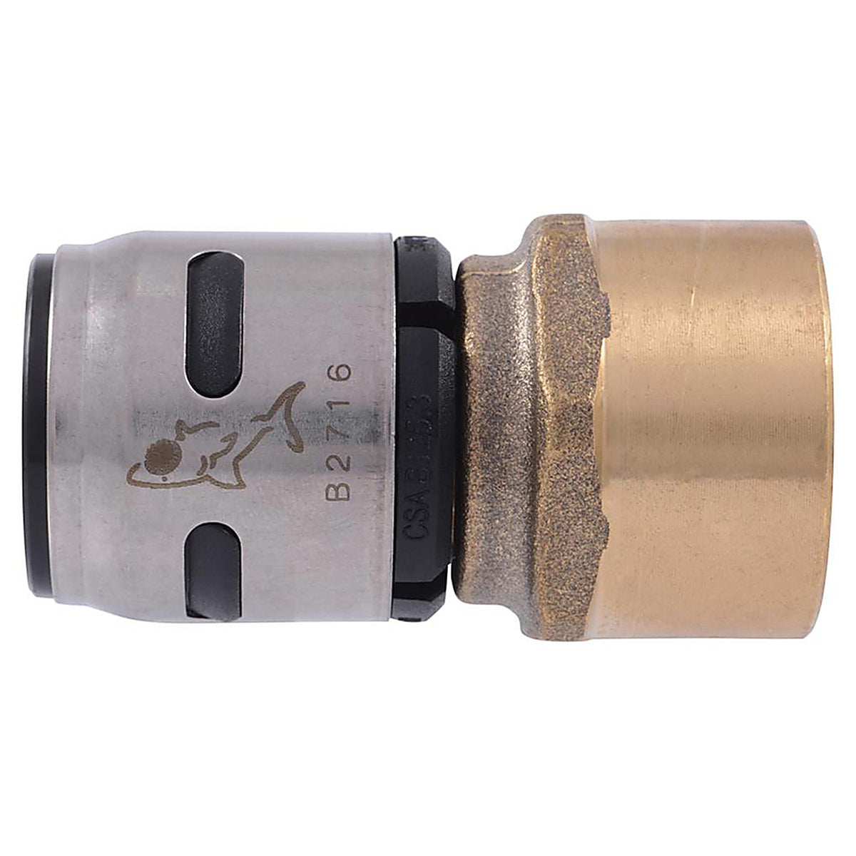 Sharkbite K088A EvoPEX 3/4 in. Push x 3/4 in. Dia. FPT Brass Female Adapter