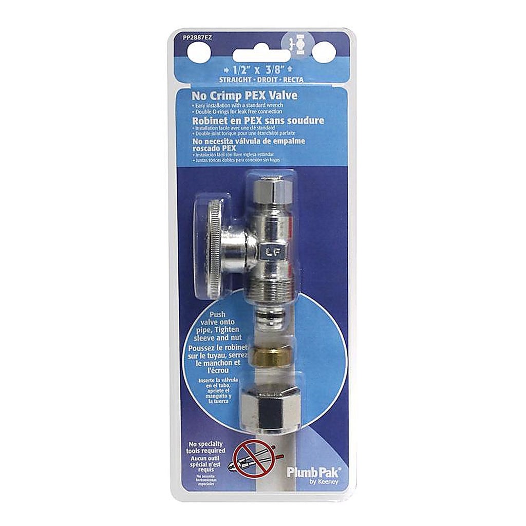 Plumb Pak PP2887EZ 5/8 in. Compression x 3/8 in. Compression Brass Straight Valve