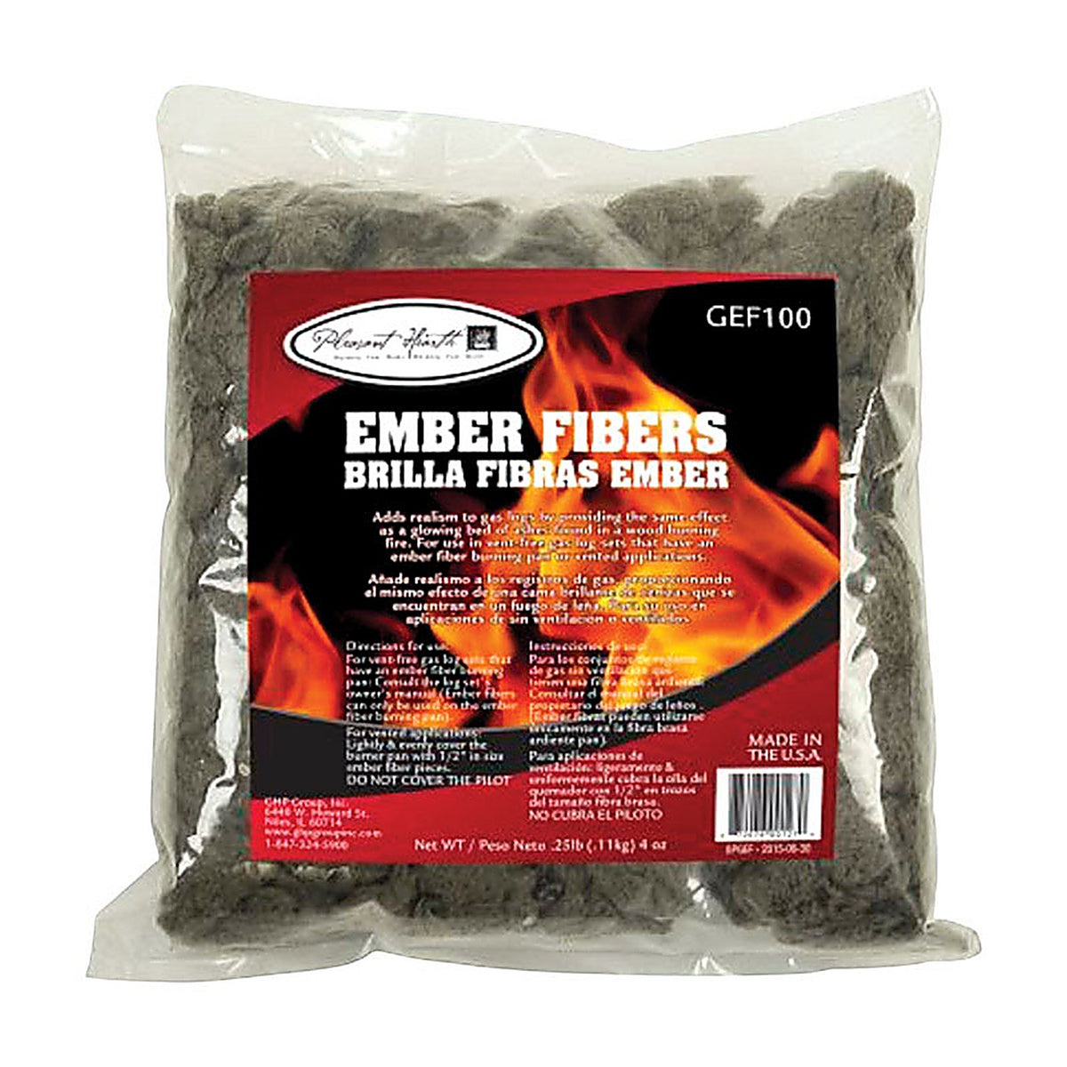 GHP GEF100 Pleasant Hearth Ember Fibers 0.25 lb.