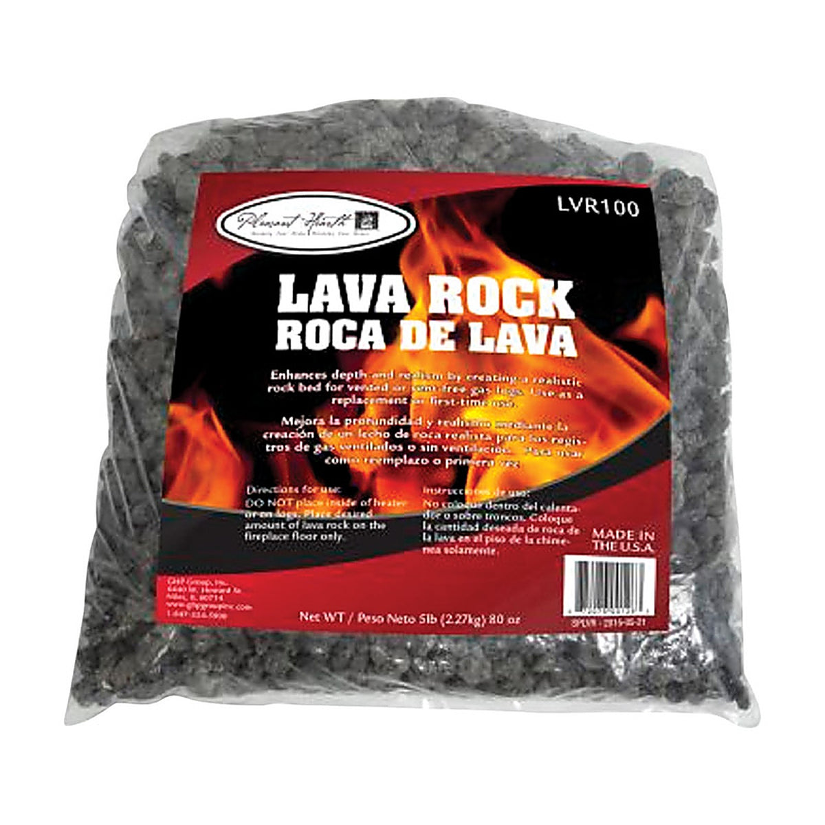 GHP LVR100 Pleasant Hearth Lava Rock 5 lb.