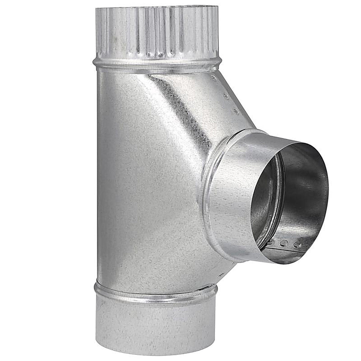 Imperial GV0883-A 4 in. x 4 in. x 4 in. Galvanized Steel Furnace Pipe Tee