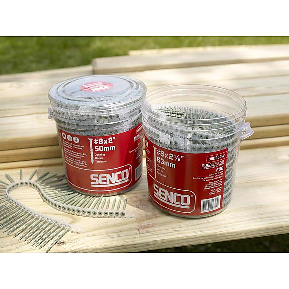 Senco 08D250W DuraSpin No. 8 x 2-1/2 in. L Square Square Head Deck Screws 800/Pack
