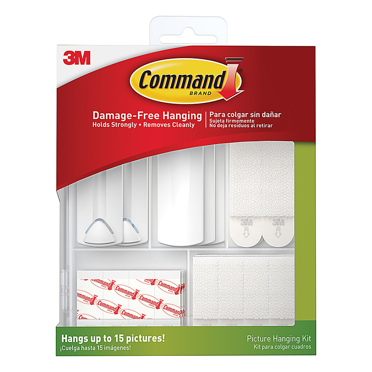 3M 17213-ES White Foam 5 lb. 38/Pack Picture Hanging Kit