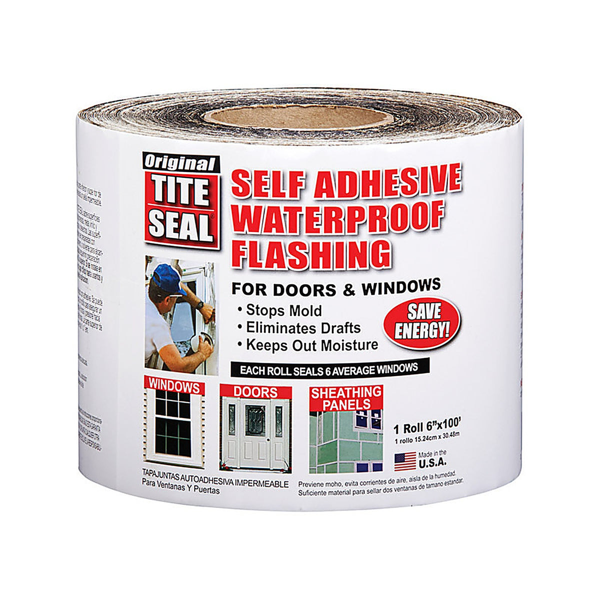 Cofair TS6100 Tite Seal 6 in. W x 100 ft. L Tape Door/Window Flashing Silver