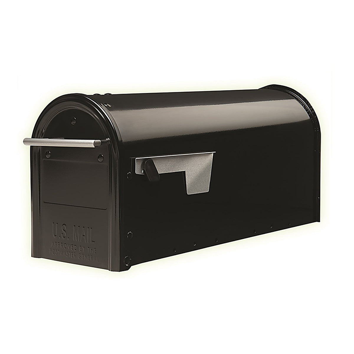 Gibraltar FM110B00 Franklin Contemporary Galvanized Steel Post Mount Black Mailbox