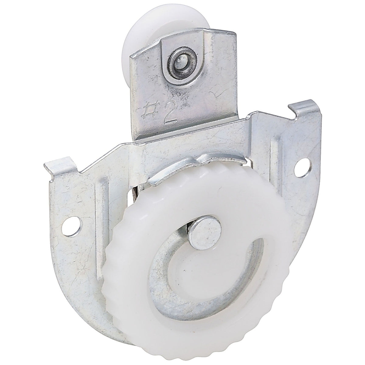 National Hardware N344-853 Zinc-Plated Silver Plastic/Steel Sliding Door Hangers 2/Pack
