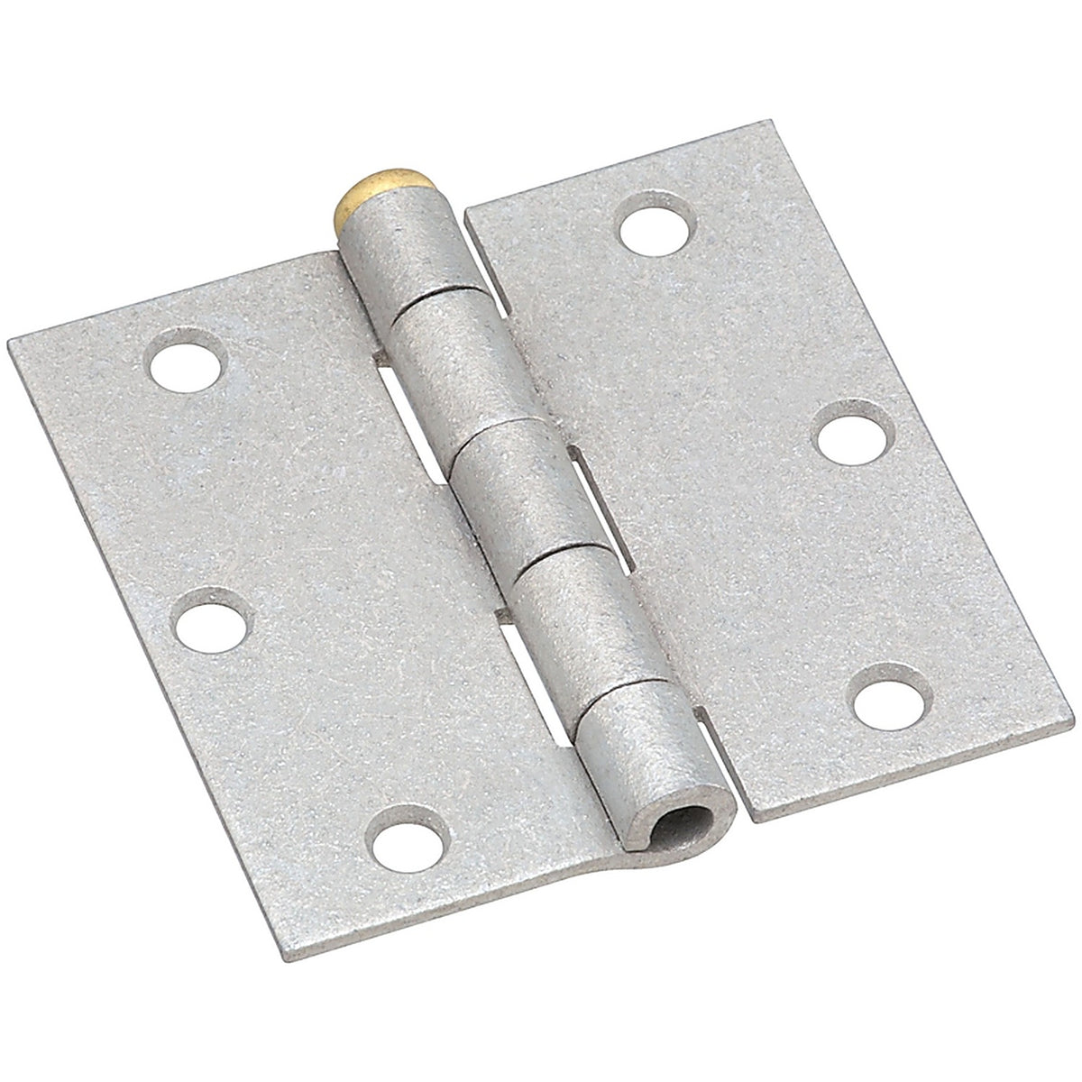 National Hardware N208-843 3-1/2 in. W x 3-1/2 in. L Galvanized Silver Steel Broad Hinge 2/Pack