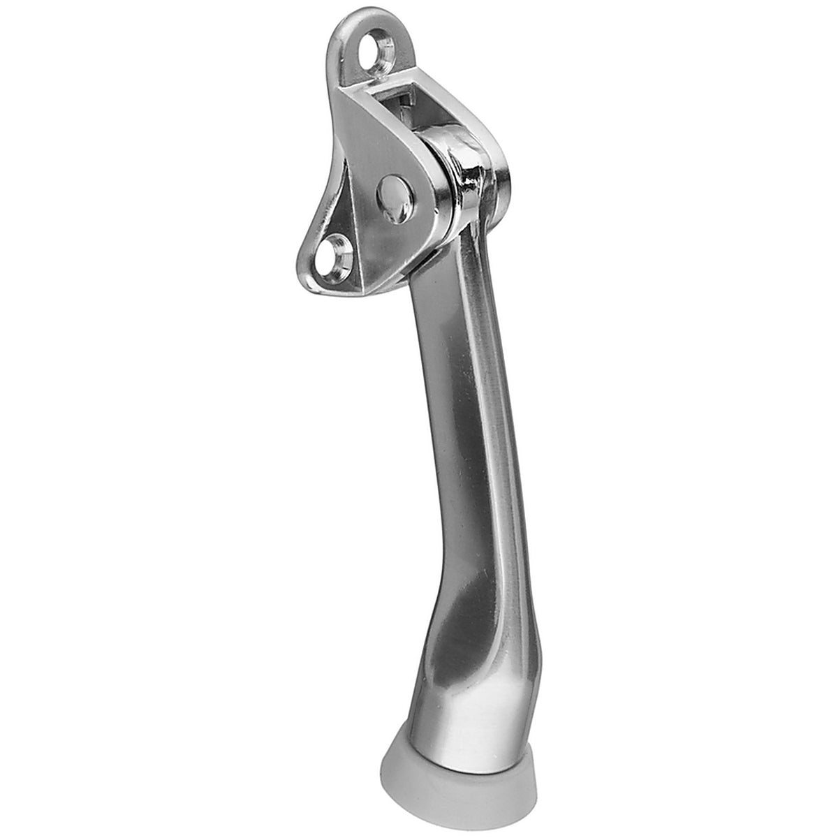National Hardware N335-885 Zinc w/Rubber Tip Satin Nickel Silver Kick-Down Door Holder Mounts to door