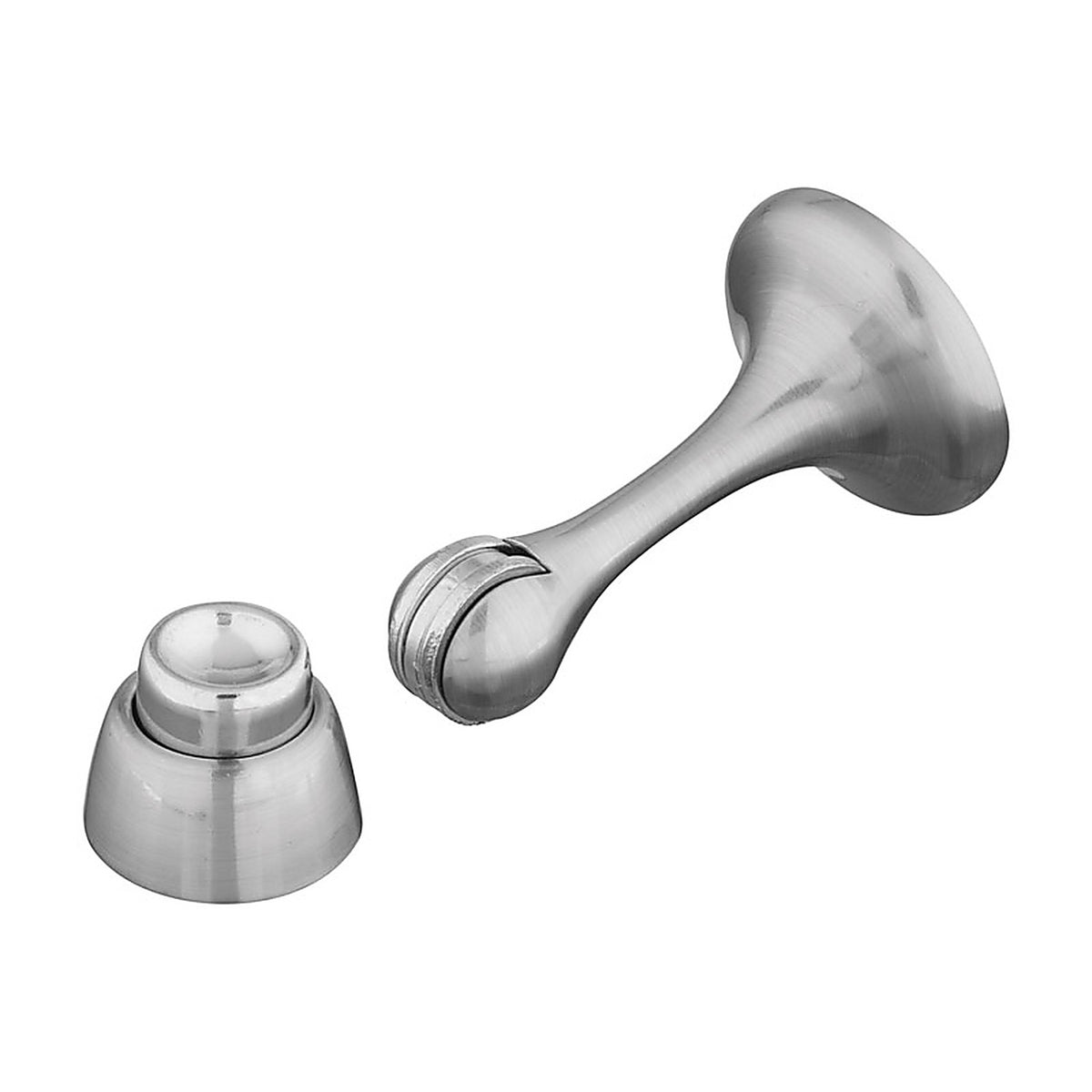 National Hardware N328-195 Zinc Satin Nickel Silver Magnetic Door Stop Mounts to door and wall