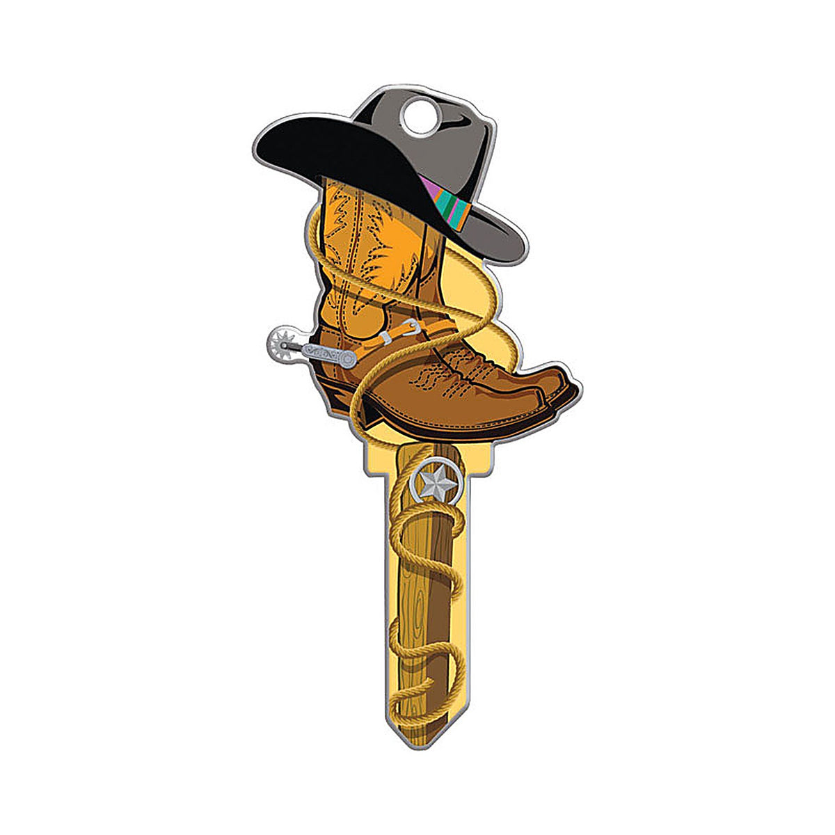 Lucky Line B132K Cowboy House Key Blank Double sided For Kwikset KW1/11