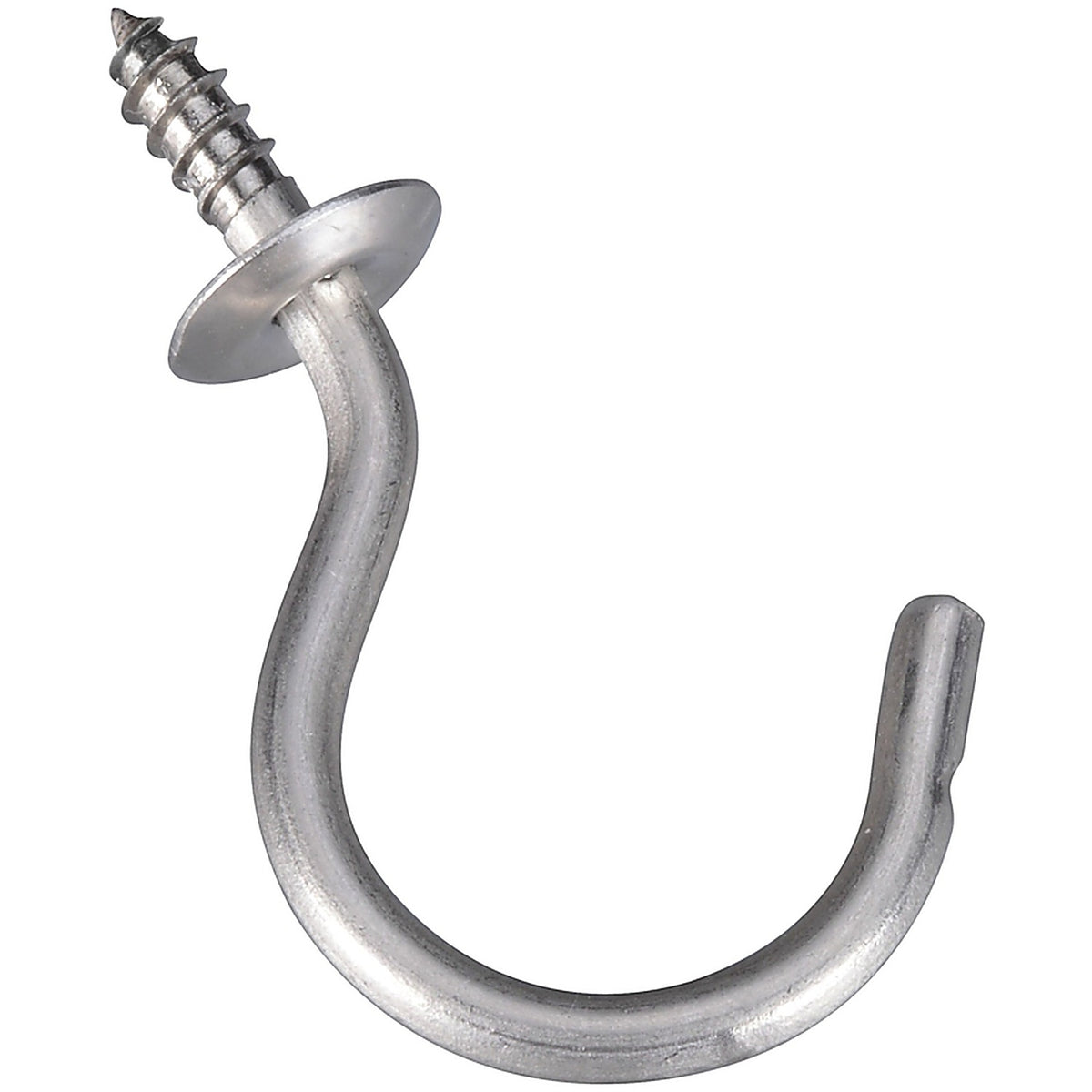 National Hardware N348-458 1.5 in. L Silver Stainless Steel Cup Hook 15 lb. capacity 2/Pack