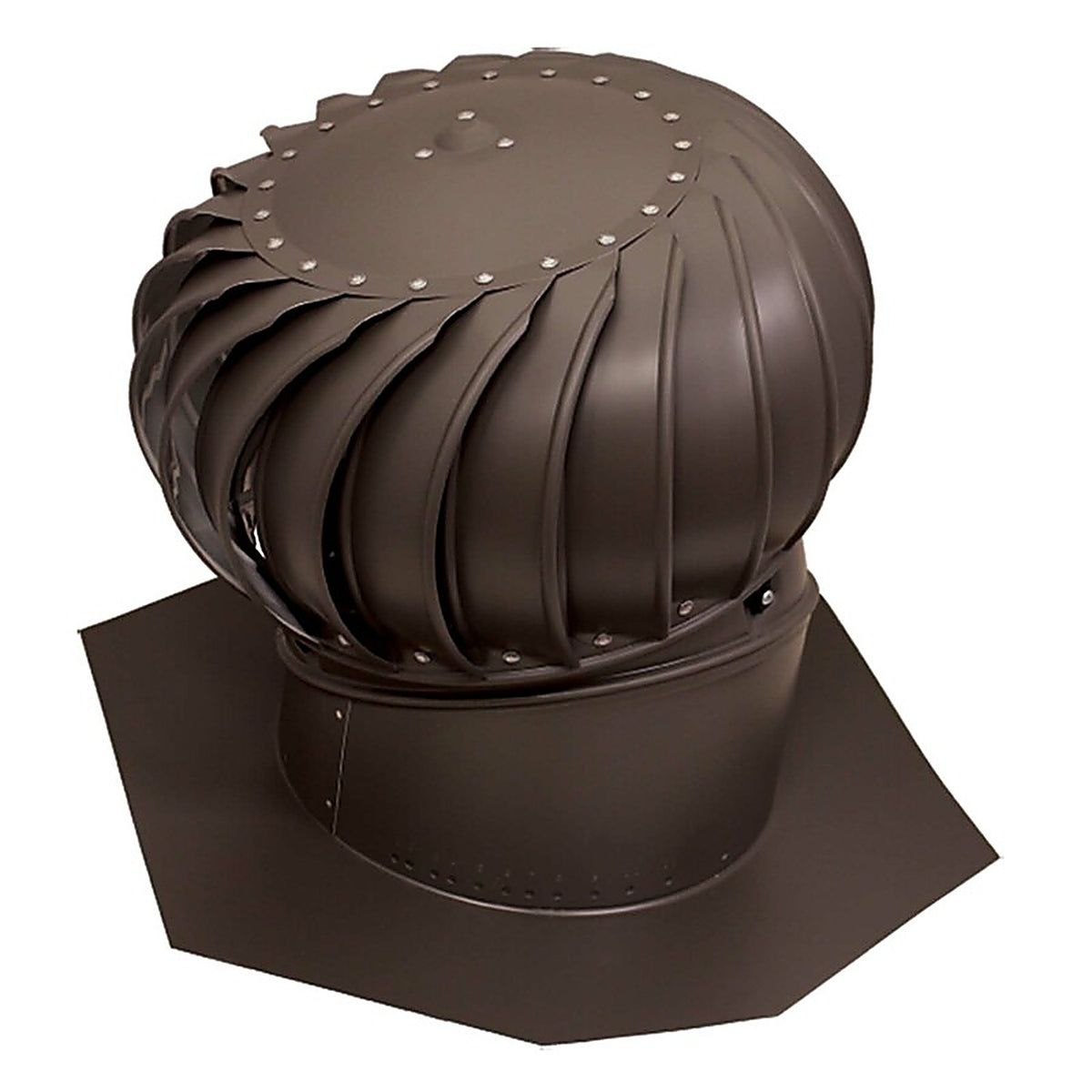 Air Vent TIBS0800 Air Hawk 18.4 in. H x 12 in. Dia. Brown Aluminum Turbine and Base