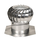 Air Vent TIBS1400 Air Hawk 21.3 in. H x 14 in. Dia. Mill Aluminum Turbine and Base