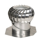 Air Vent TIBS1400 Air Hawk 21.3 in. H x 14 in. Dia. Mill Aluminum Turbine and Base