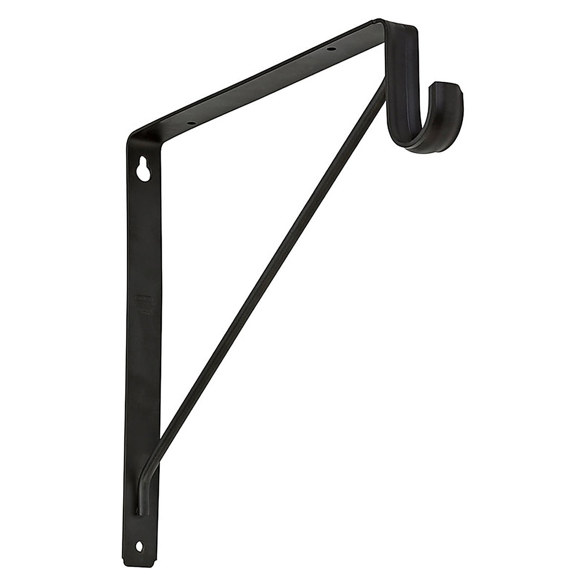 National Hardware S822-092 Black Steel Shelf/Rod Bracket 32 Ga. 12-7/16 in. L