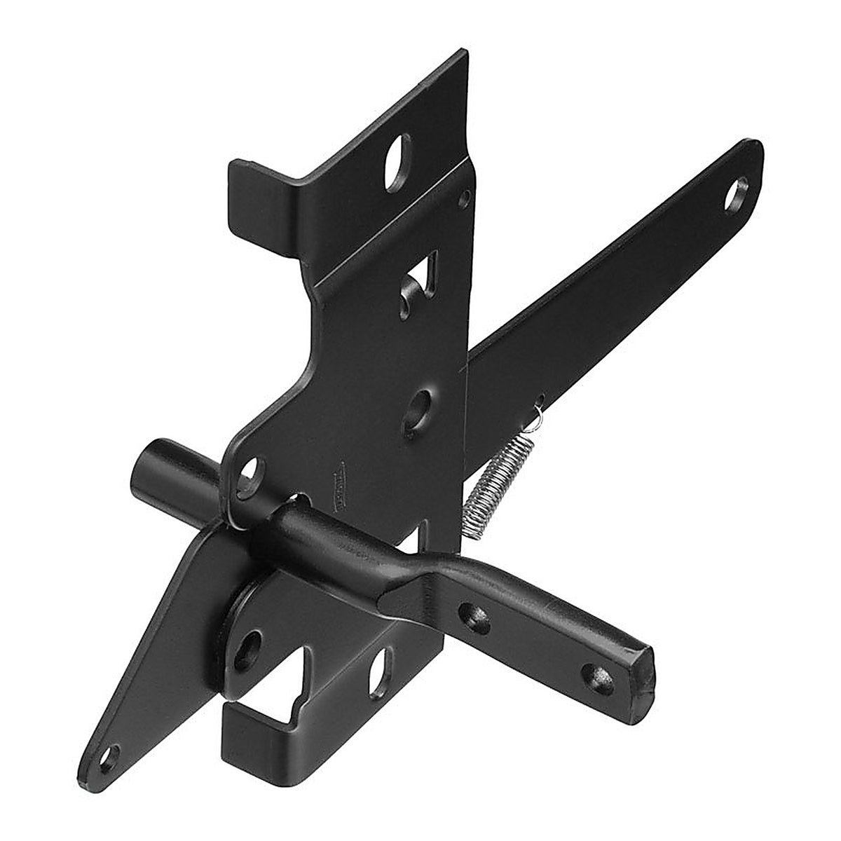 National Hardware N199-158 6.77 in. H x 6.75 in. W x 5 in. L Matte Black Steel Post Gate Latch